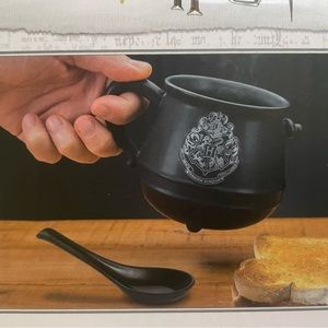 Harry Potter Ceramic Cauldron Soup Mug & Spoon Set